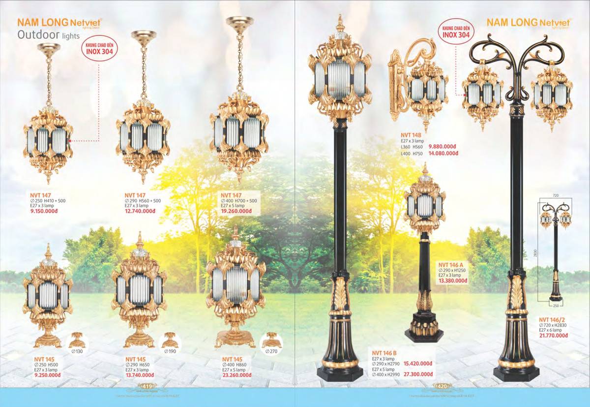 Đèn trang trí NAM LONG Catalogue và Bảng giá tại Bình Dương /Page 104